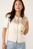 Tilly Satin Zip Up Top