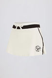 Terry Towelling Mid Rise Skort in Ivory