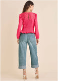 Lacquared Lace Long Sleeve Azalea