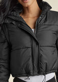 Convertible Puffer Coat Black