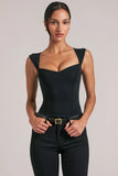Sweetheart Neck Bodysuit in Black