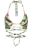 Ribbed Convertible Swim Top Dynamic Geo Small