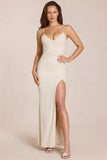 Deep V Neck Maxi Dress in Ivory