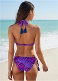 Tassel And Stitch Tie Side Bottom Zebra Rave