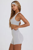 Soft Active Mini Shorts in Grey Marl