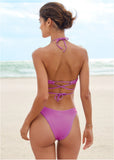 Ibiza Triangle Bikini Top Violet Shine