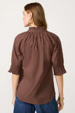 Short Sleeve Ruffle Neck Shirt