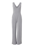 Relaxed V Neck Jumpsuit Heather Grey