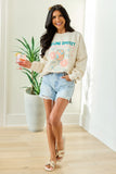 Feeling Spritzy Cream Graphic Sweatshirt