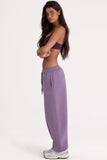Brushed Jersey Mid Rise Relaxed Joggers in Dusk