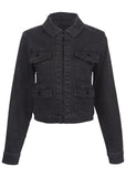 Denim Cargo Jacket Black Wash