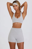 Soft Active Mini Shorts in Grey