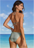 Shine Bahamas Bikini Top Silver Metallic