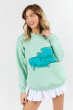 Queen Of The Green Mint Graphic Sweatshirt