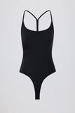 Cut Out Bodysuit in Black