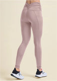 Ruched Waist Leggings Tan