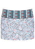 Bohemian Swim Skirt Lotus Flowers