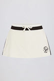 Terry Towelling Mid Rise Skort in Ivory