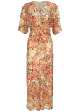 Twist Front Maxi Dress Leopard Trail