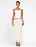ANTONELLA MIDI SKIRT WHITE LACE CREAM