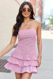 Just The Way Strapless Red And White Striped Dress SALE
