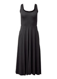 Midi Dress With Pockets Black