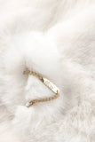 Faux Fur Cropped Bolero in White