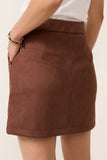Claudia Suede Mini Skirt