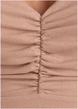 Glitter Mini Dress Champagne Blush