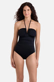 Sutton V Wire Bandeau One Piece Black