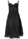 Paisley Eyelet Dress Jet Black