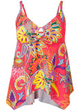 Sharkbite Hem Tankini Top Festive Occasion