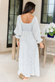 Thalia White Floral Smocked Top Maxi Dress SALE