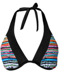 Belize Underwire Halter Top Tropical Stripe