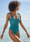 Belted One Piece Deep Teal