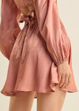 Side Cutout Romper Rose