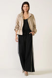 Faux Leather Bomber