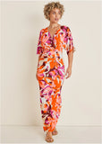 Drape Sleeve Maxi Dress Desert Floral