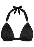 Goddess Push Up Halter Top Black Beauty