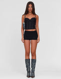 KAIRA CORSET TOP BLACK