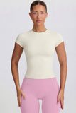 Cut Out Longline T Shirt in Oat