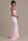 Embellished Lace Corset Gown in Blossom