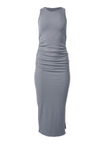 Ribbed Bodycon Midi Dress Seafog