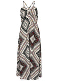 Strappy Back Maxi Dress Summer Prairie Patchwork Floral