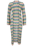 Pointelle Striped Duster Stripe Multi