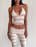 MARISSA KNIT CAMI TAUPE OMBRE STRIPE