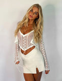DAPHNIE PU SKORT WHITE