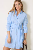 Relaxed Fit Tie Shirt Dress