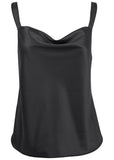Cowl Neck Tank Jet Black