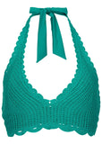 Crochet Anguilla Bikini Top Tropical Green